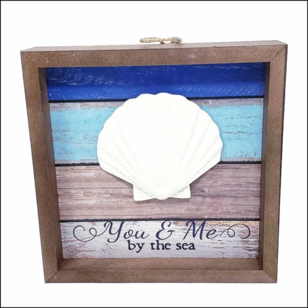 Darice Framed Tabletop Sea Shell Shadow Box Decor New